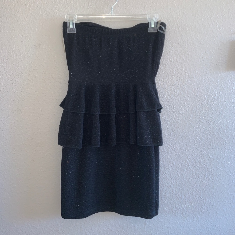 mini sparkly black dress